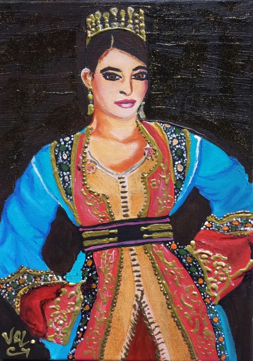 "Le Caftan marocain" başlıklı Tablo Valérie Perrault tarafından, Orijinal sanat