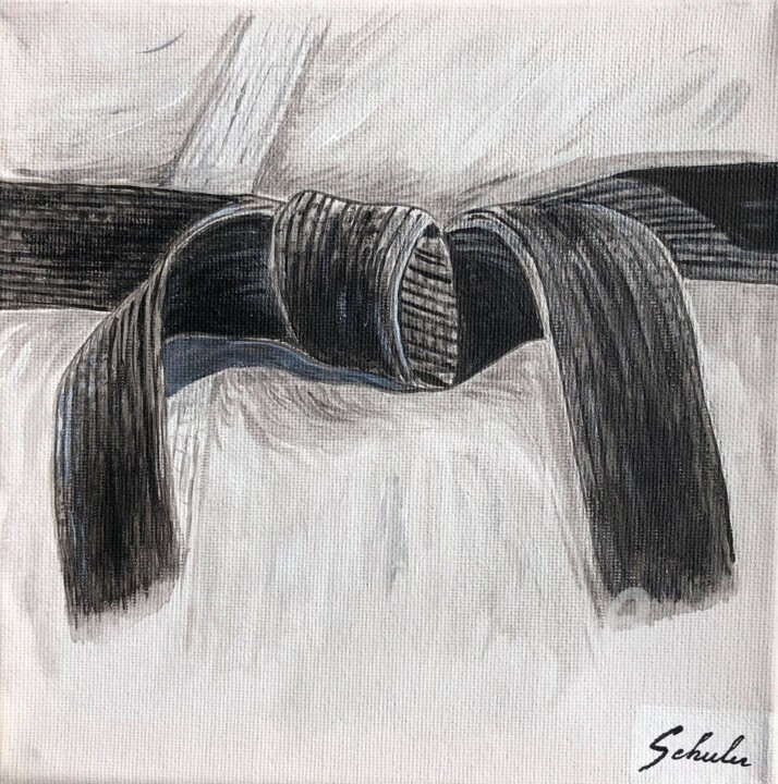 Картина под названием "JUDO: Ceinture noir…" - Valérie Schuler, Подлинное произведение искусства, Акрил Установлен на Деревя…