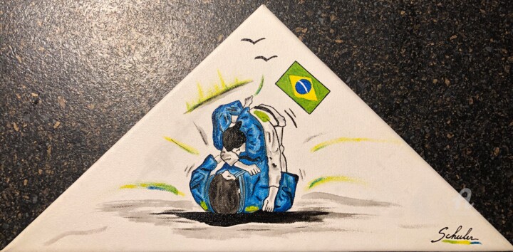 Peinture intitulée "Triangle do Brazil" par Valérie Schuler, Œuvre d'art originale, Acrylique