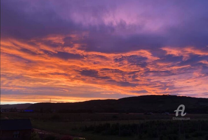 Photographie intitulée "Coucher de soleil c…" par Valérie Schuler, Œuvre d'art originale, Photographie numérique