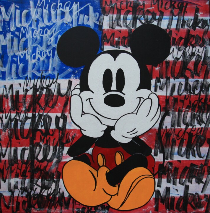 绘画 标题为“Mickeyland” 由Valérie Weiland (VALpapers), 原创艺术品, 丙烯