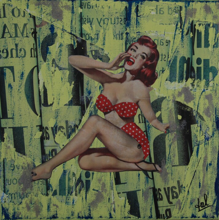 Collages intitulée "Hot News" par Valérie Weiland (VALpapers), Œuvre d'art originale, Collages
