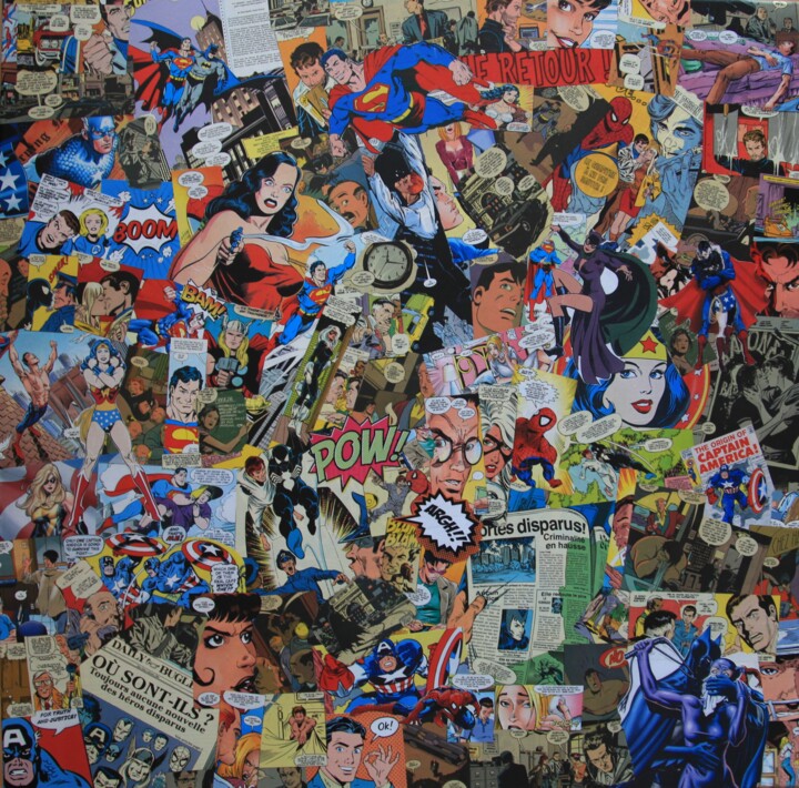 Collages intitulée "Marvelous" par Valérie Weiland (VALpapers), Œuvre d'art originale
