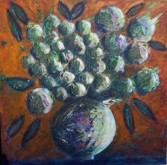 Peinture intitulée "Bouquets de boules,…" par Valérie Eymeric, Œuvre d'art originale