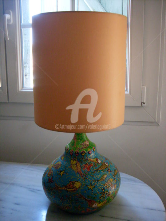 「Lampe poissons」というタイトルのデザイン Valerie Guiotによって, オリジナルのアートワーク, ランプ