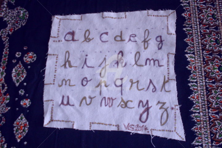 Ambacht getiteld "Abécédaire tissu" door Valerie Guiot, Origineel Kunstwerk
