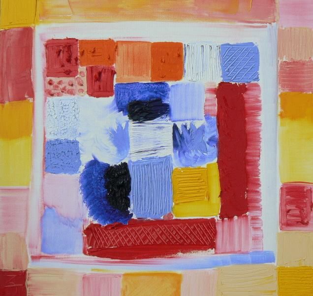 Pintura intitulada "Tel un patchwork" por Valérie Han-Li-Kuin, Obras de arte originais