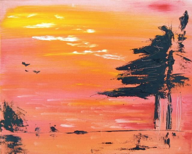 Peinture intitulée "Un matin au bord d'…" par Valérie Han-Li-Kuin, Œuvre d'art originale