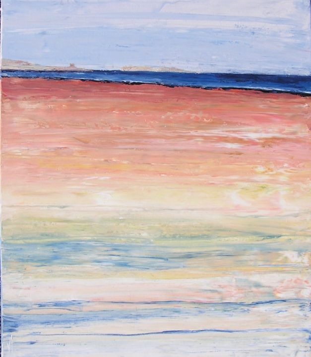 Peinture intitulée "Morbihan, Saint-Phi…" par Valerie   Jouve, Œuvre d'art originale, Acrylique