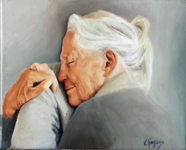 Peinture intitulée ""L'en Vie"" par Valerie Renoux, Œuvre d'art originale, Huile Monté sur Châssis en bois