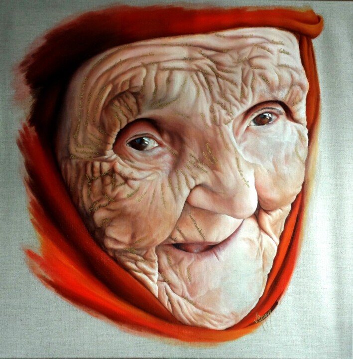 Peinture intitulée "Histoire d'une vie" par Valérie Renoux, Œuvre d'art originale, Huile Monté sur Châssis en bois