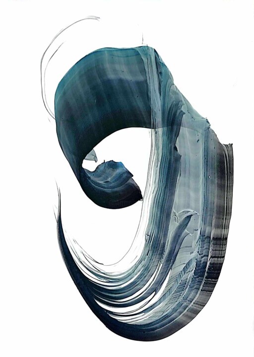 Peinture intitulée "encre spirale" par Valérie Thévenot, Œuvre d'art originale, Encre