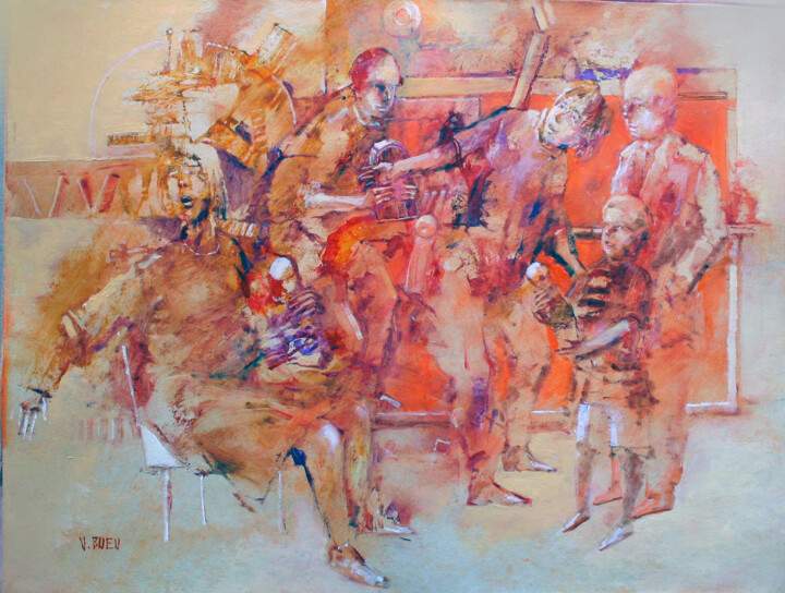 Malarstwo zatytułowany „F 14” autorstwa Валерий Буев, Oryginalna praca, Olej