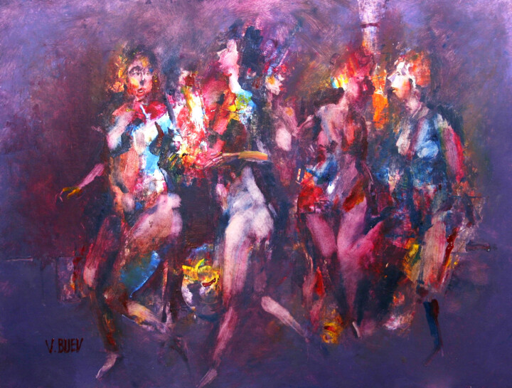Картина под названием "femmes-35" - Валерий Буев, Подлинное произведение искусства, Масло