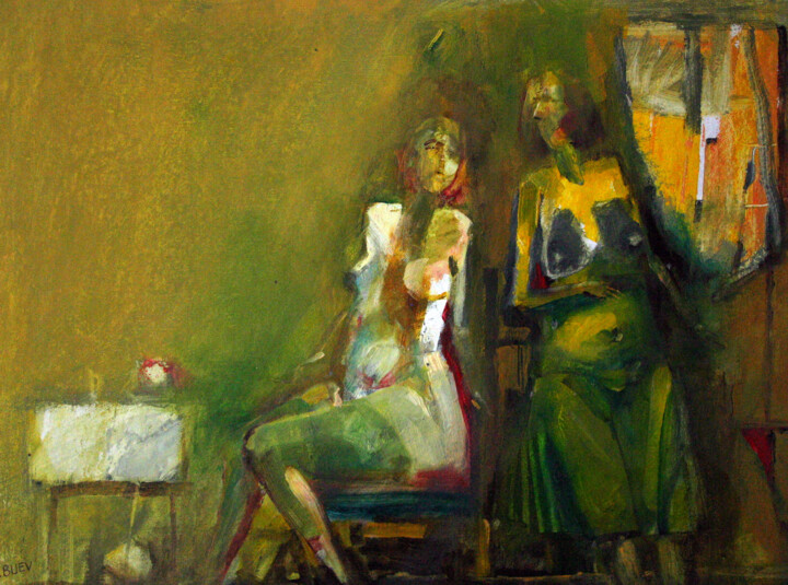 Peinture intitulée "Women 2" par Valerii Buev, Œuvre d'art originale, Huile