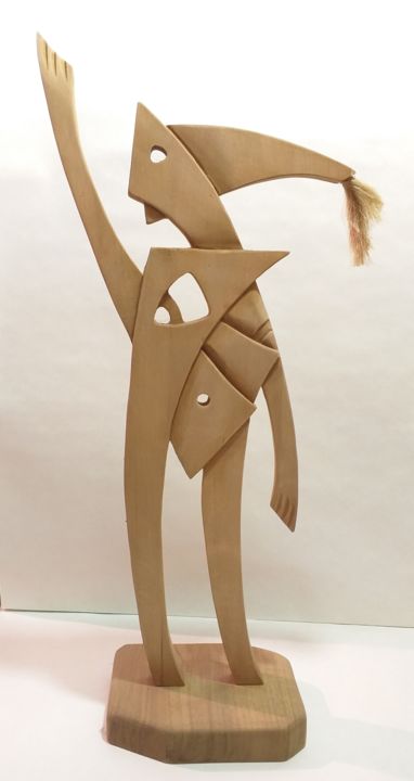 Sculpture titled "Свобода на баррикад…" by Валерий Ляхов, Original Art, Wood