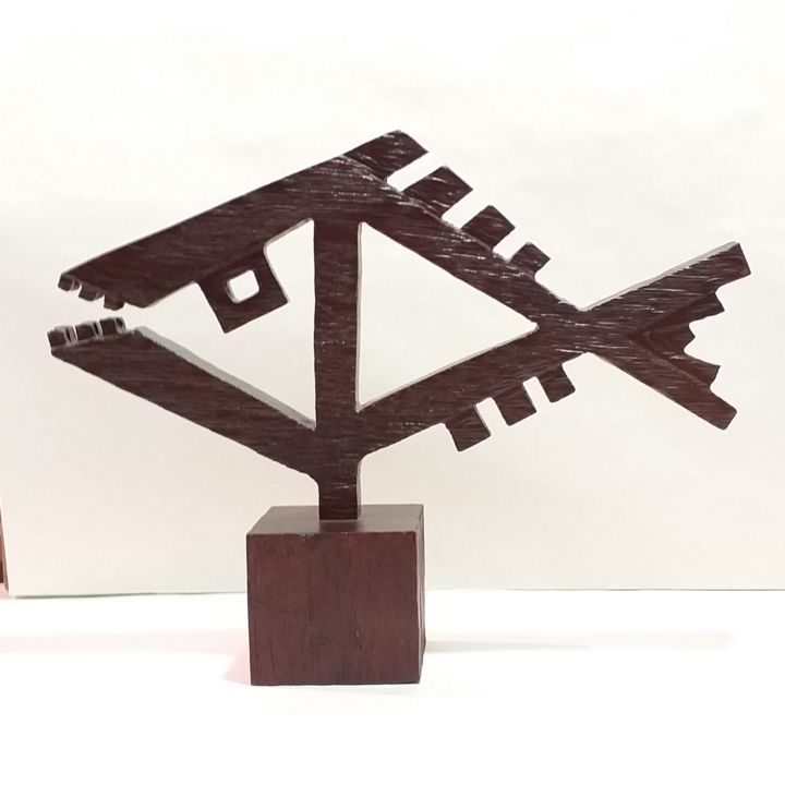 Sculpture titled "Пиранья" by Валерий Ляхов, Original Art, Wood