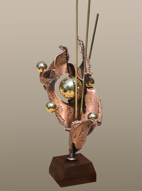Sculpture titled ""Цветение сакуры"" by Valerii Okarskii, Original Artwork, Metals