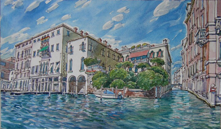 Peinture intitulée "Venice.Cannaregio C…" par Valerii Oliinyk, Œuvre d'art originale, Aquarelle