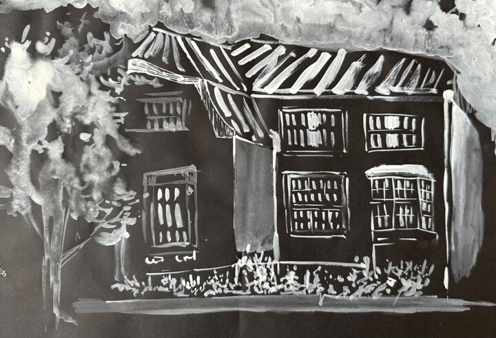 Pittura intitolato "City sketches" da Valeriia Prasol, Opera d'arte originale, Acquarello