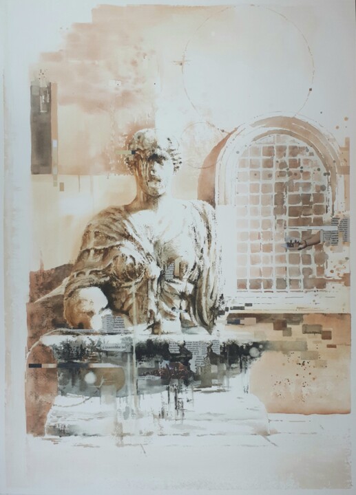Malarstwo zatytułowany „"Madama Lucrezia"” autorstwa Valerio Scarapazzi, Oryginalna praca, Akwarela