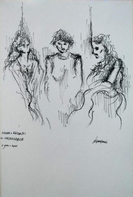 Disegno intitolato "'' Liriche e Raccon…" da Valerio Scarapazzi, Opera d'arte originale