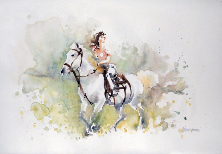 Malarstwo zatytułowany „"cavallo II"” autorstwa Valerio Scarapazzi, Oryginalna praca