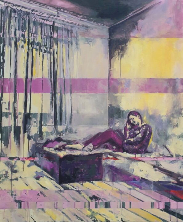 Pintura titulada "The apartment" por Valeriu-Daniel Nastase, Obra de arte original, Acrílico Montado en Bastidor de camilla…