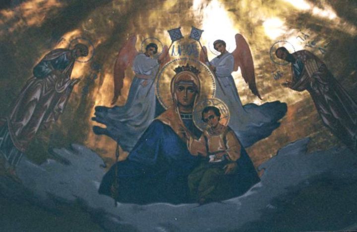 Peinture intitulée "La Vierge dans l'ab…" par Valeriu Berega, Œuvre d'art originale