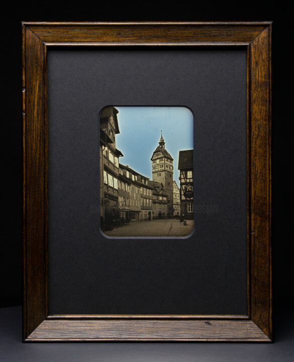 Photography titled "Josenturm in Schwäb…" by Valerius Geng, Original Artwork, Analog photography Mounted on Cardboard