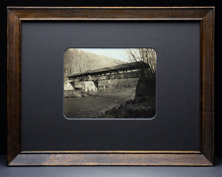 Fotografie mit dem Titel "Brücke bei der Hein…" von Valerius Geng, Original-Kunstwerk, Analog Fotografie Auf Karton montiert