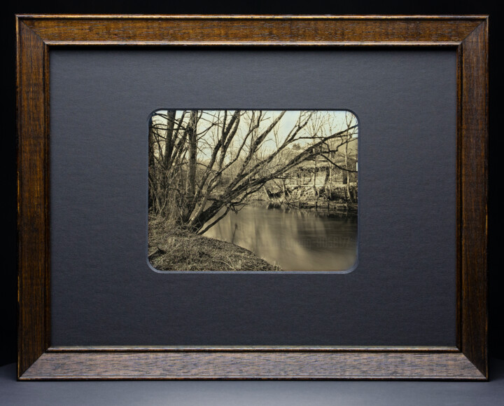 Fotografie mit dem Titel "Jagstzell - Fluss J…" von Valerius Geng, Original-Kunstwerk, Analog Fotografie Auf Karton montiert