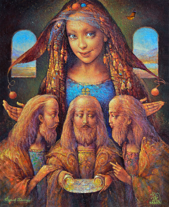 Painting titled "Signs of Destiny 20…" by Valeriy Kot, Original Artwork, Oil
