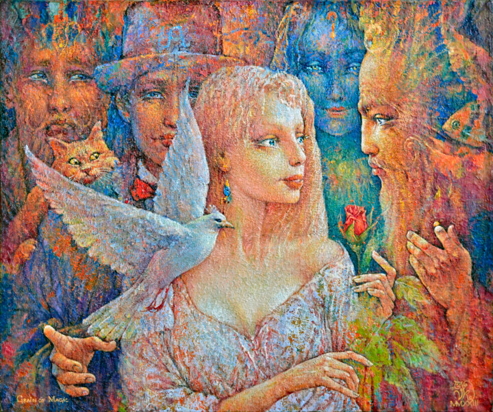 Peinture intitulée "Grain of Magic 2023" par Valeriy Kot, Œuvre d'art originale, Huile