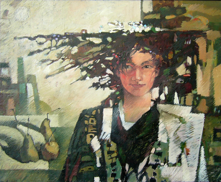 Картина под названием "Lyubasha Summer" - Valeriy Timofeyev, Подлинное произведение искусства, Масло