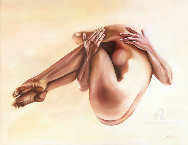 Painting titled "Hold me" by Valeriya Ishchenko, Original Artwork, Oil