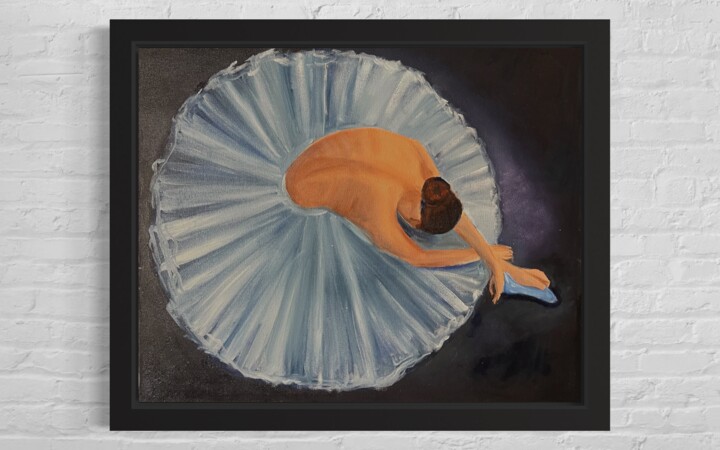Pittura intitolato "Tiredness" da Valeriya Samchileeva, Opera d'arte originale, Olio