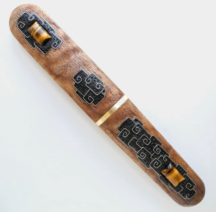 Design intitulée "inlaid knife cupron…" par Valery Latyshev, Œuvre d'art originale, Bijoux