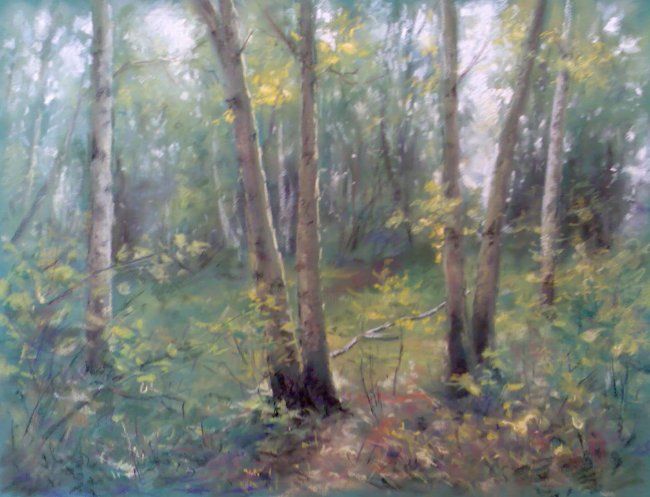 Painting titled "Летний день" by Valerii Bender, Original Artwork, Oil