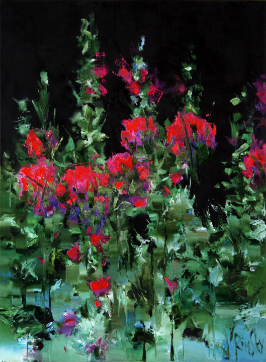 Painting titled "dreams-of-flowers-9…" by Rimsky, Original Artwork, Oil