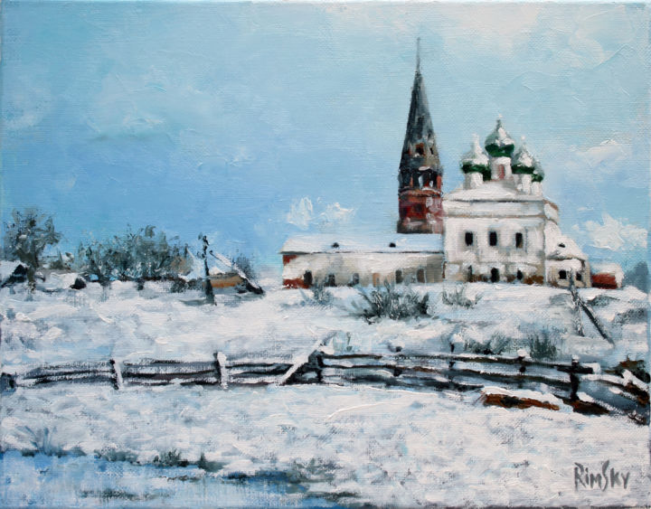 Painting titled "Начало 35х45 холст…" by Rimsky, Original Artwork, Oil
