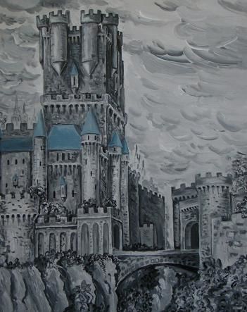 Pintura titulada "Medieval" por Valian, Obra de arte original, Oleo