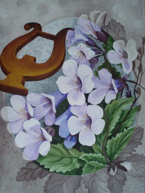 Painting titled "La flor de Orfeo Ha…" by Valian, Original Artwork, Other