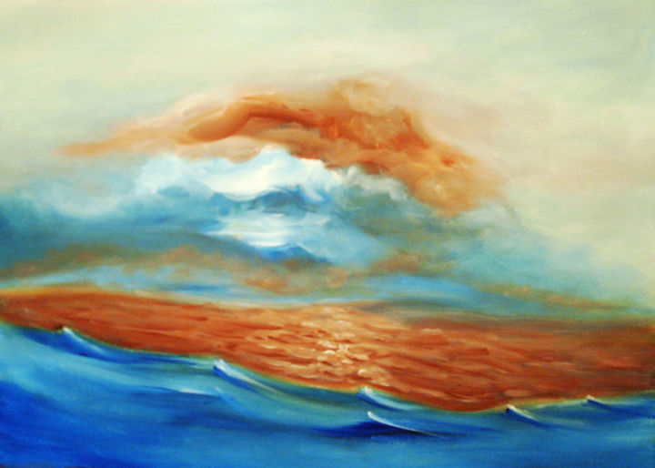 Painting titled "Seascape" by Kristina Valić, Original Artwork, Acrylic