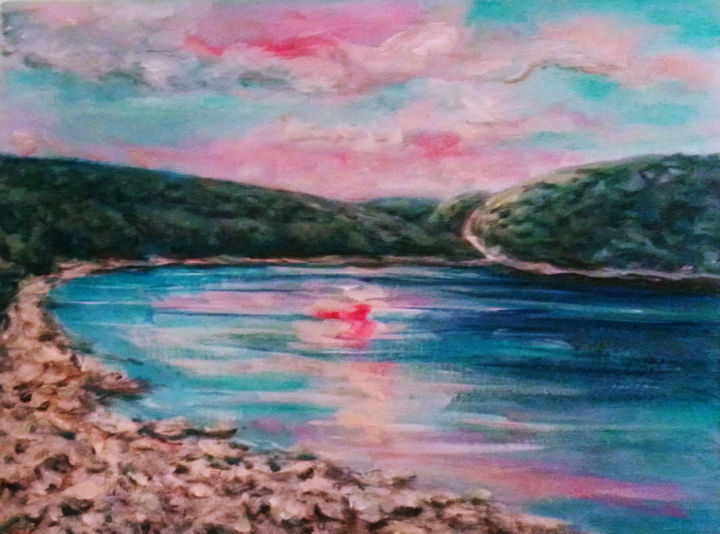 Painting titled "Kalavojna 1" by Kristina Valić, Original Artwork, Acrylic