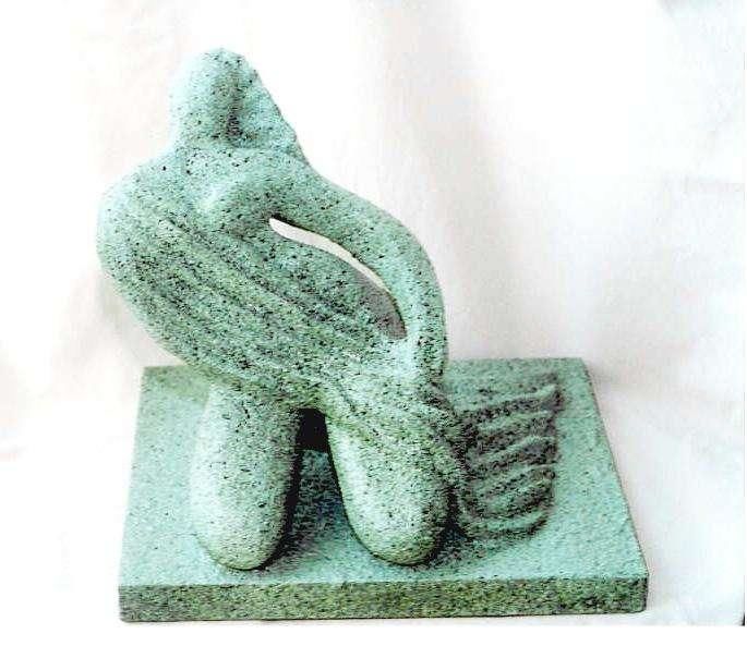 Sculpture titled "Drapée" by Vall, Original Artwork, Terra cotta