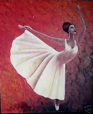 Painting titled "Danseuse" by Vall, Original Artwork, Oil
