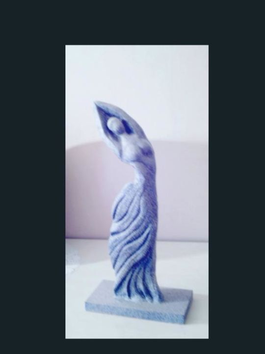 Skulptur mit dem Titel "La danseuse" von Vall, Original-Kunstwerk, Keramik