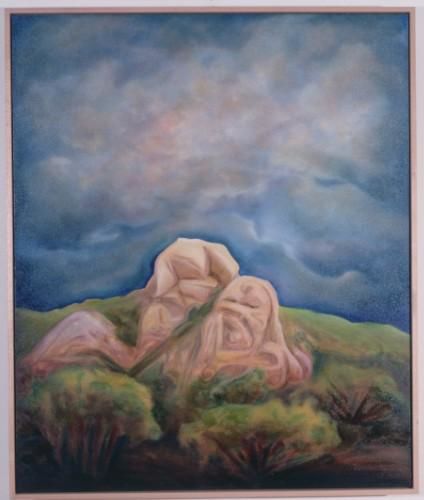 Painting titled "Standing Elders" by Linda Vallejo, Original Artwork