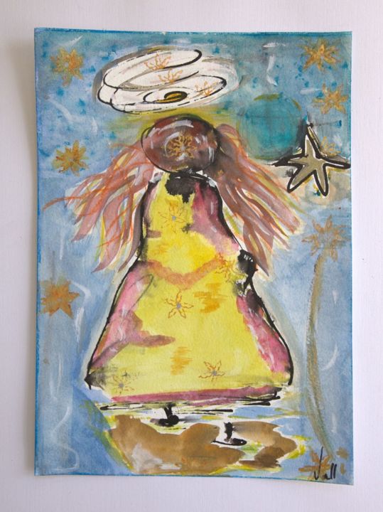 Peinture intitulée "princesse-de-mer.jpg" par Valli, Œuvre d'art originale